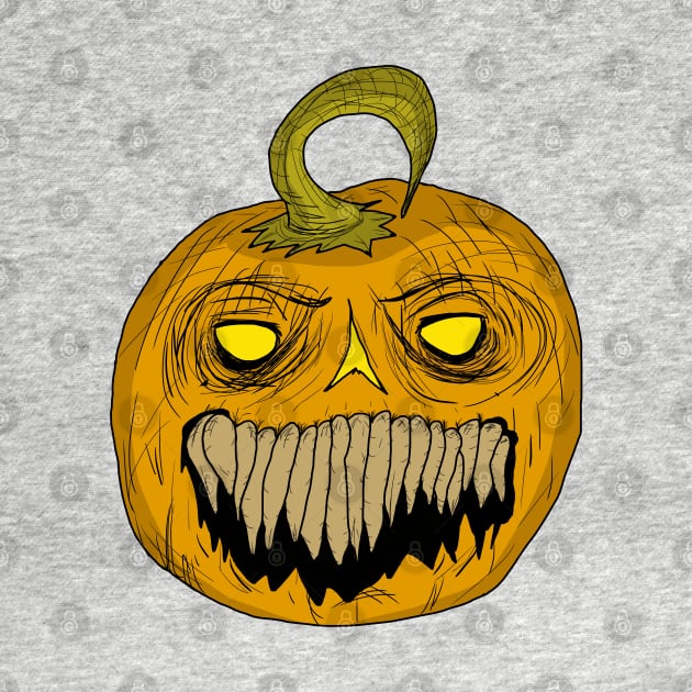 Halloween Jack O Lantern Scary Sharp Creepy Teeth by JonnyVsTees